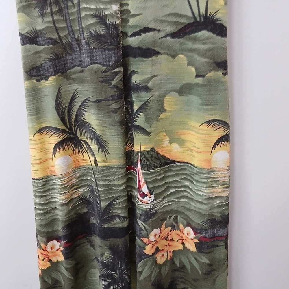 Janana's Tropical Sunset Floral Faux Wrap Maxi Dress Large Resortwear Cruise - Picture 6 of 8